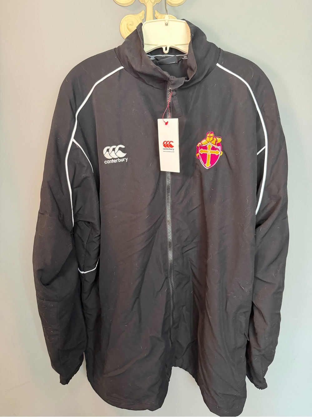 Canterbury Men's Black Full-Zip Windbreaker Jacket